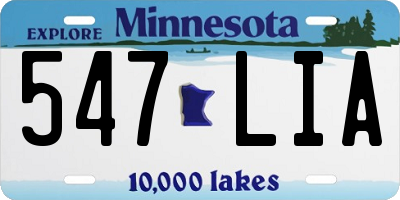 MN license plate 547LIA