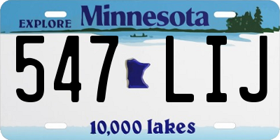 MN license plate 547LIJ