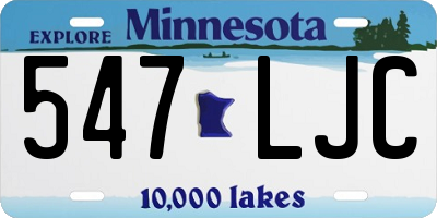 MN license plate 547LJC