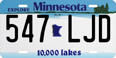 MN license plate 547LJD