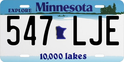 MN license plate 547LJE