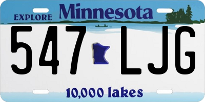 MN license plate 547LJG