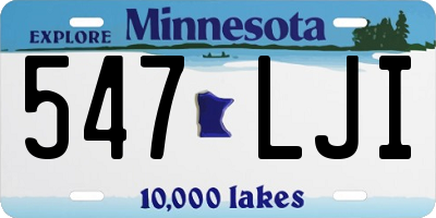 MN license plate 547LJI