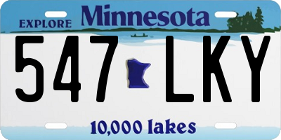 MN license plate 547LKY
