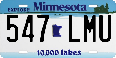 MN license plate 547LMU