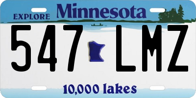 MN license plate 547LMZ