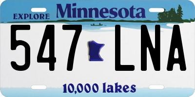 MN license plate 547LNA