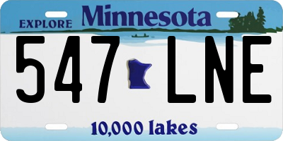 MN license plate 547LNE