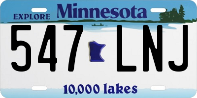 MN license plate 547LNJ