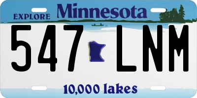 MN license plate 547LNM