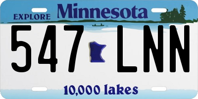 MN license plate 547LNN