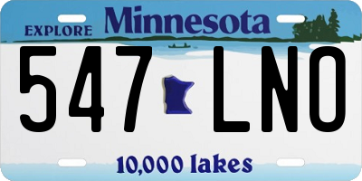 MN license plate 547LNO