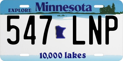 MN license plate 547LNP