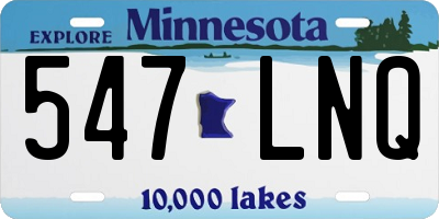 MN license plate 547LNQ