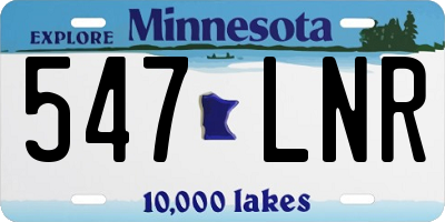 MN license plate 547LNR