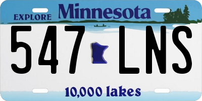 MN license plate 547LNS