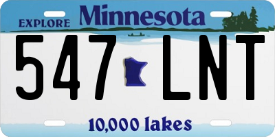 MN license plate 547LNT