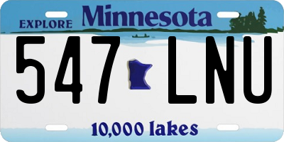 MN license plate 547LNU