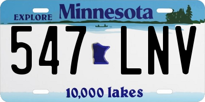 MN license plate 547LNV