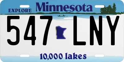 MN license plate 547LNY