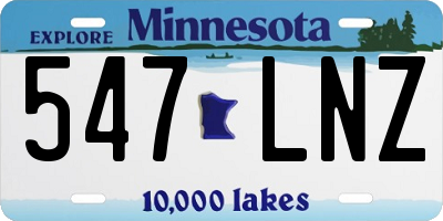 MN license plate 547LNZ