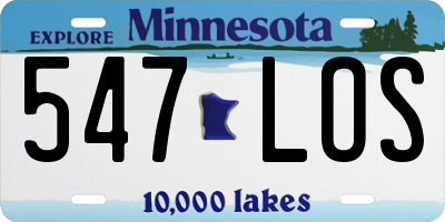 MN license plate 547LOS