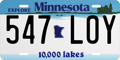 MN license plate 547LOY