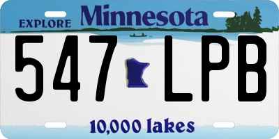 MN license plate 547LPB