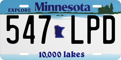 MN license plate 547LPD