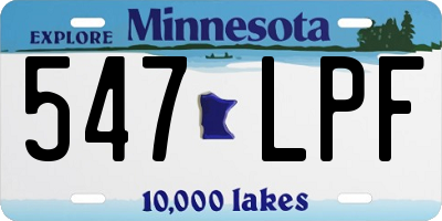 MN license plate 547LPF
