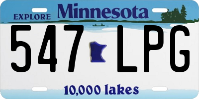 MN license plate 547LPG