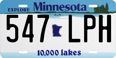 MN license plate 547LPH