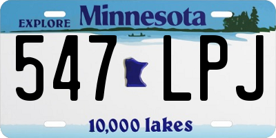 MN license plate 547LPJ