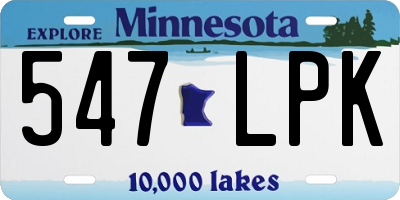 MN license plate 547LPK