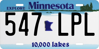 MN license plate 547LPL