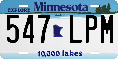 MN license plate 547LPM