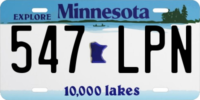 MN license plate 547LPN