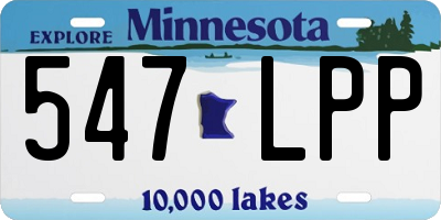 MN license plate 547LPP