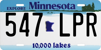 MN license plate 547LPR
