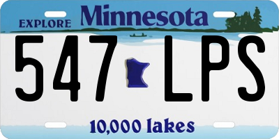MN license plate 547LPS
