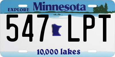 MN license plate 547LPT