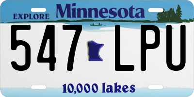 MN license plate 547LPU