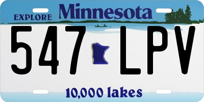 MN license plate 547LPV