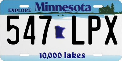 MN license plate 547LPX