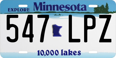 MN license plate 547LPZ