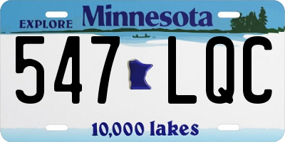 MN license plate 547LQC
