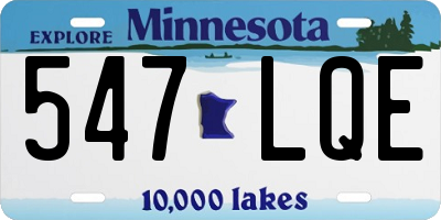 MN license plate 547LQE