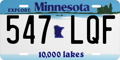 MN license plate 547LQF