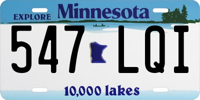 MN license plate 547LQI