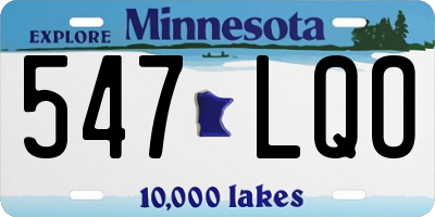 MN license plate 547LQO